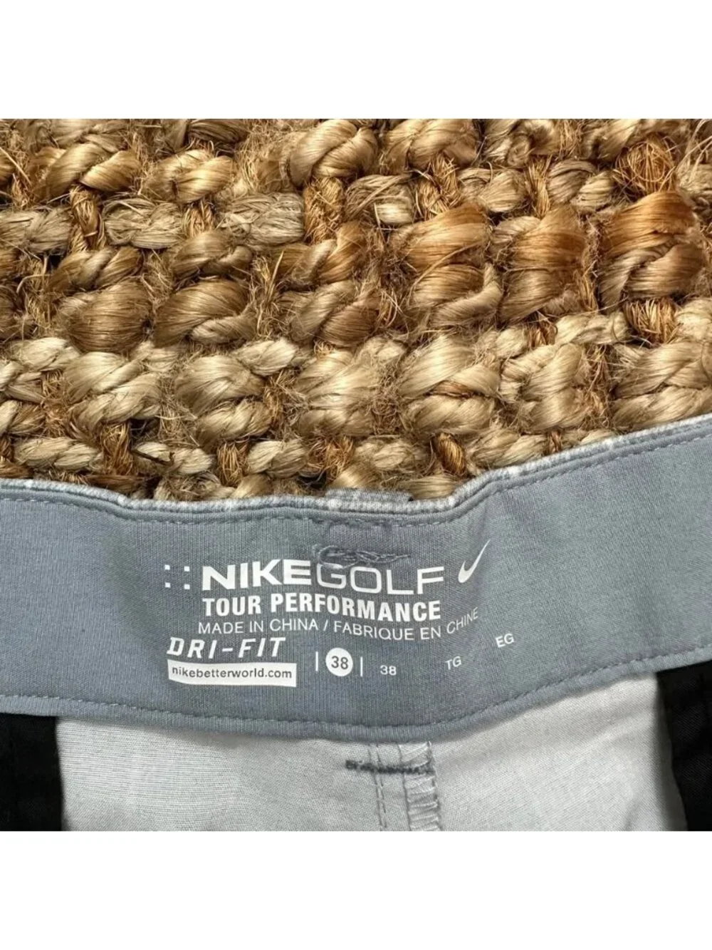 Nike Golf Mens Tour Performance Shorts 38 Gray Plaid 639801-088